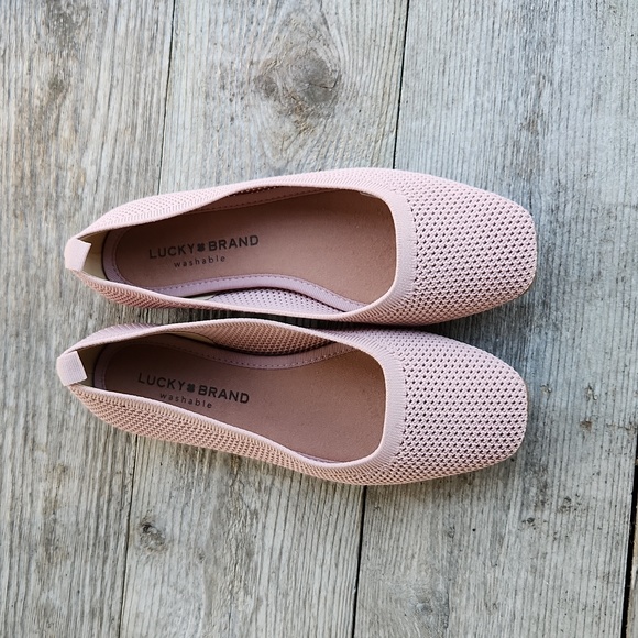 NWOT Lucky Brand Daneric Ballet Flat - Dusty Sand Mauve Pink Size 6.5 - Picture 1 of 11